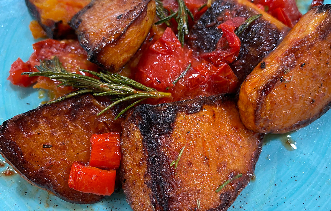 Gebratene Süßkartoffel aus dem Ofen