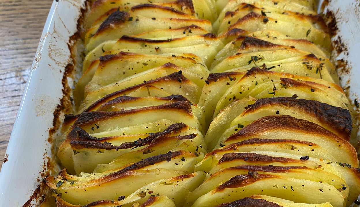 Leckere Kartoffelscheiben aus dem Ofen