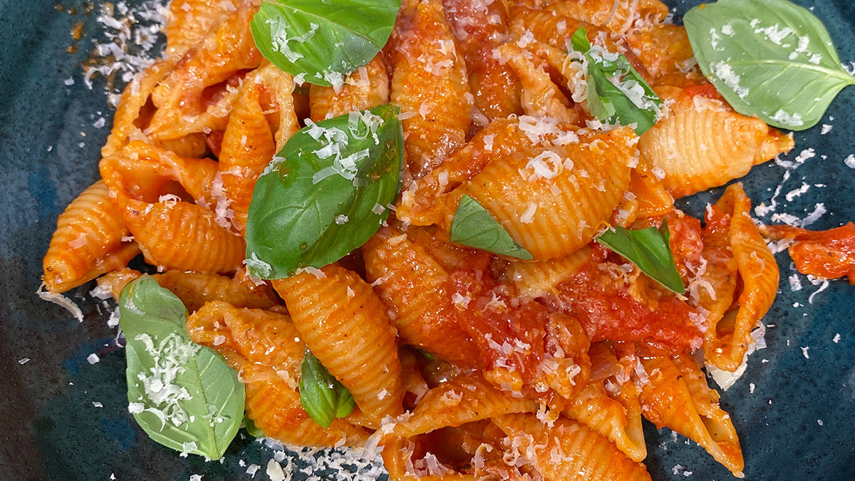 One-Pot-Pasta mit Speck