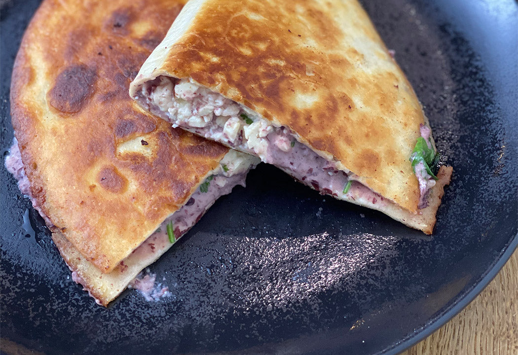 Gebratener Wrap mit Fetakäse