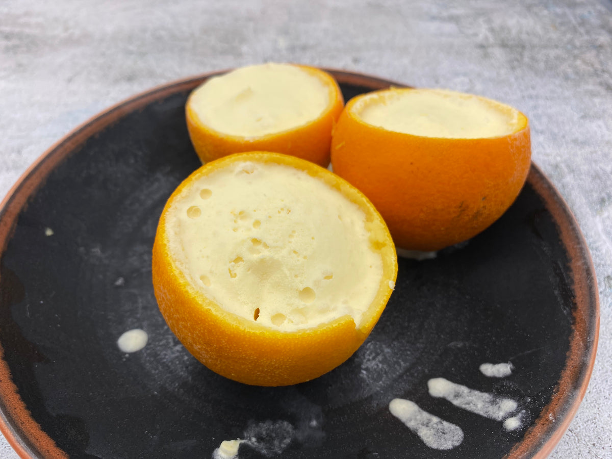 Selbstgemachtes Orangeneis