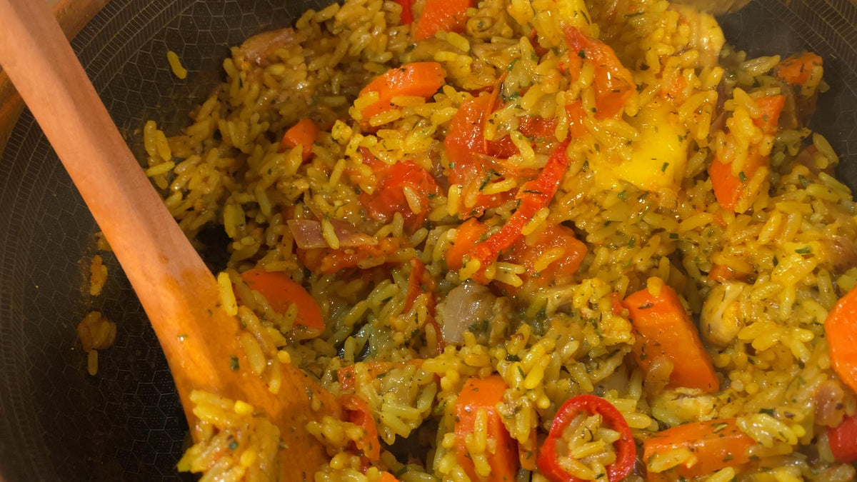 Chicken-One-Pot mit Reis und Zitrone