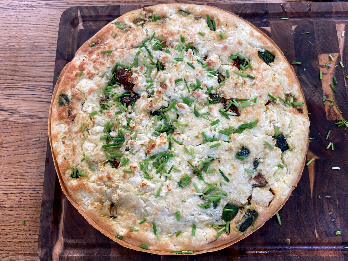 Fluffiger Zucchini-Feta-Kuchen