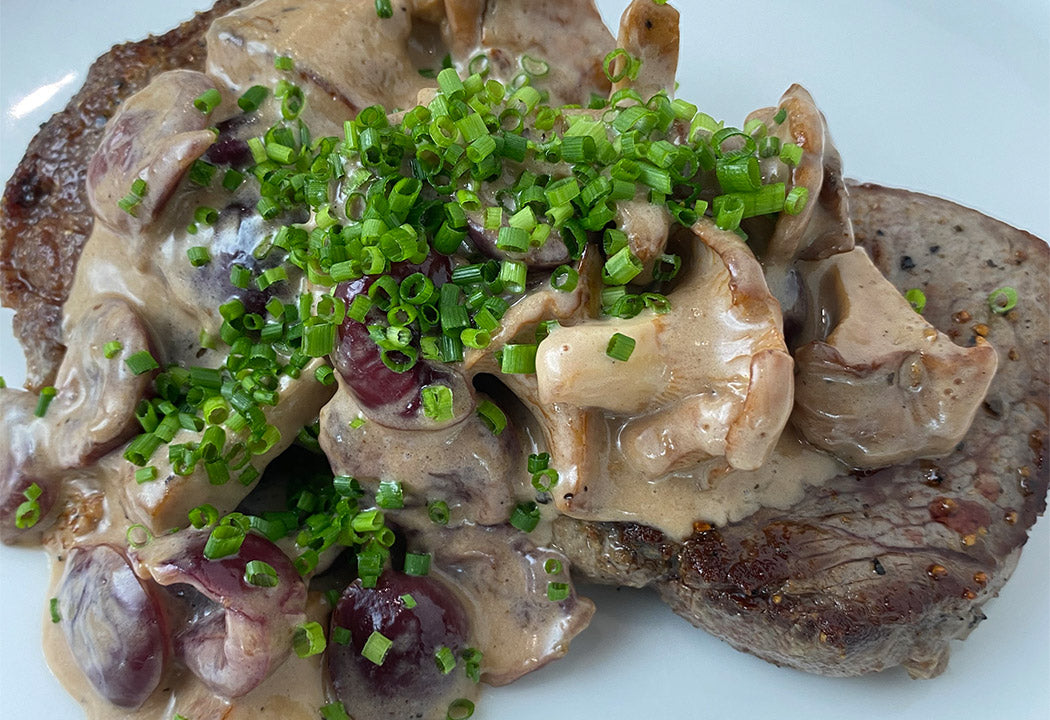 Rumpsteak mit Pfifferlingen