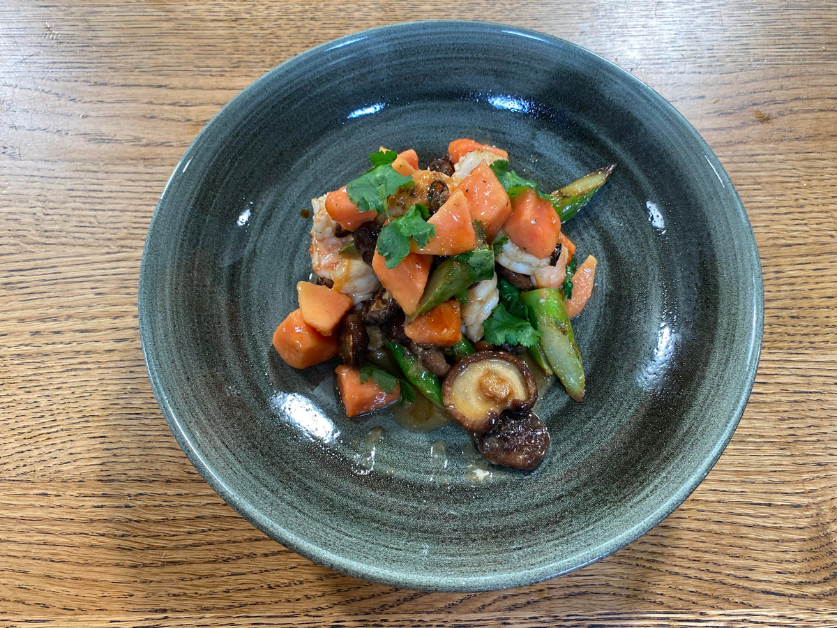 Garnelensalat mit Papaya