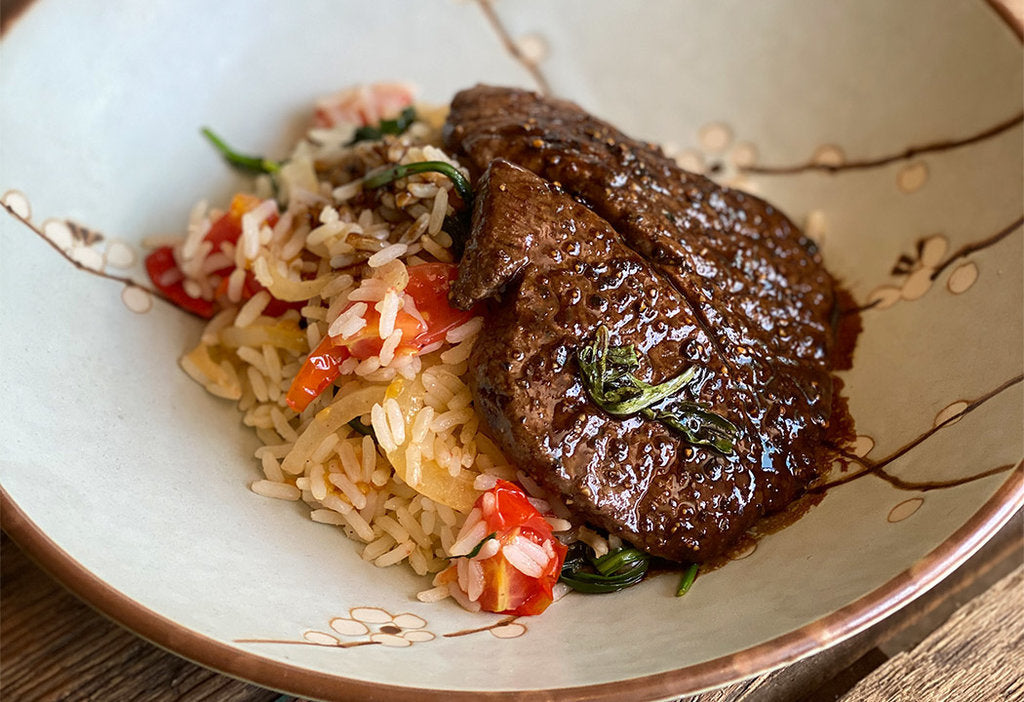 Bowl mit Minutensteak
