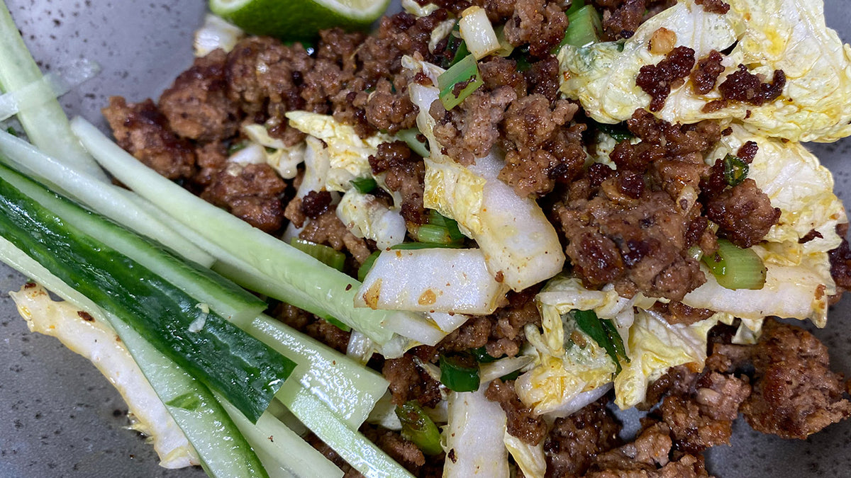 Thailändischer Rinderhacksalat