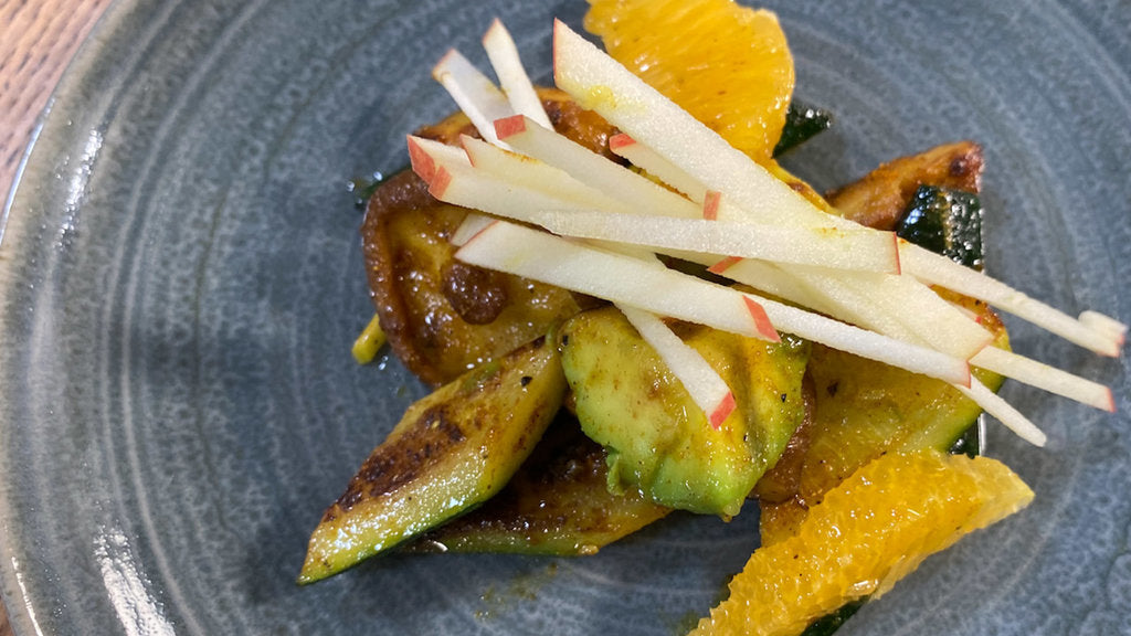 Veggie-Pfanne mit Curry und Orange