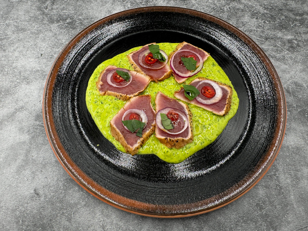 Tataki vom Thunfisch mit Mangosauce