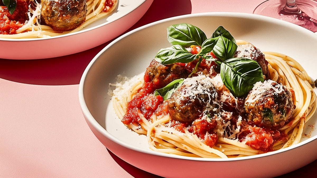 Spaghetti und Fleischklößchen