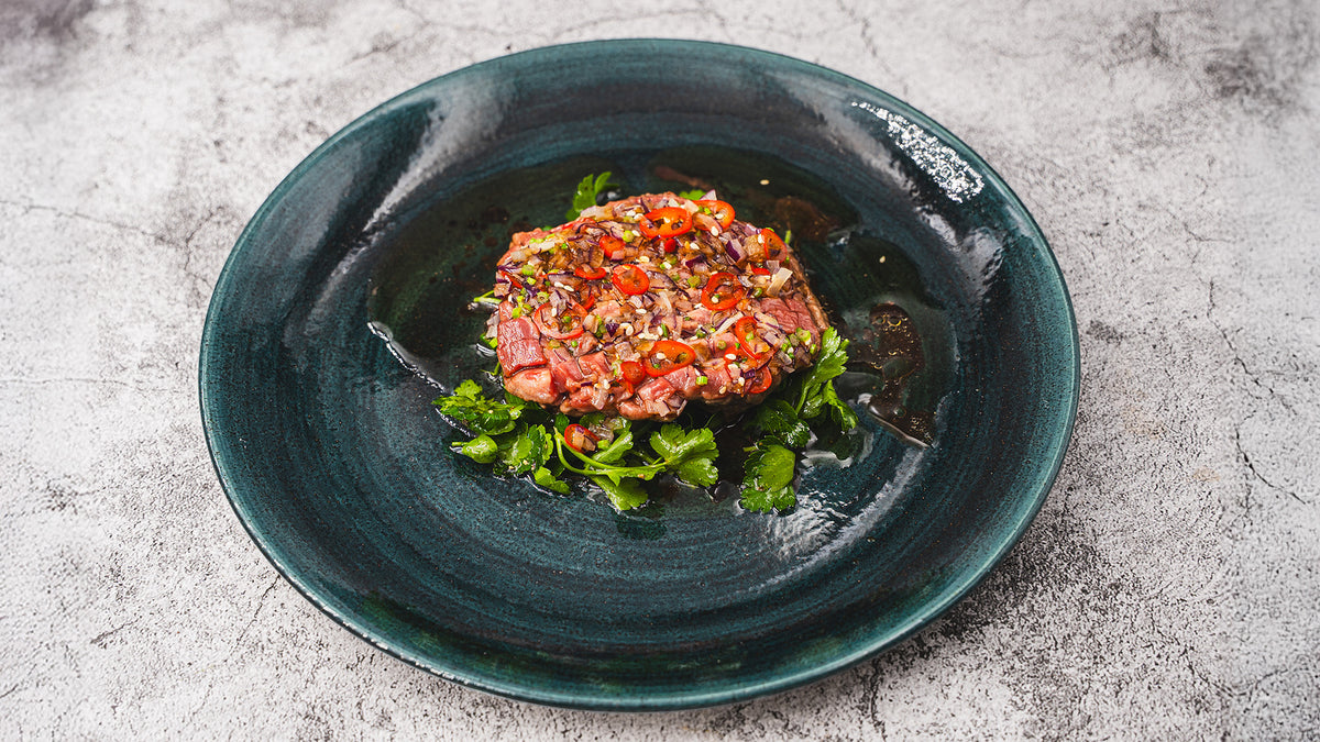 Gebratenes Steak Tatar