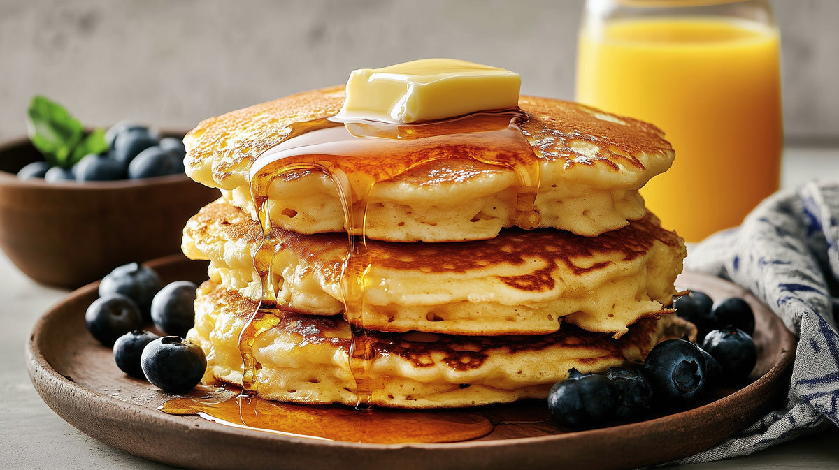 Pancakes mit Ahornsirup