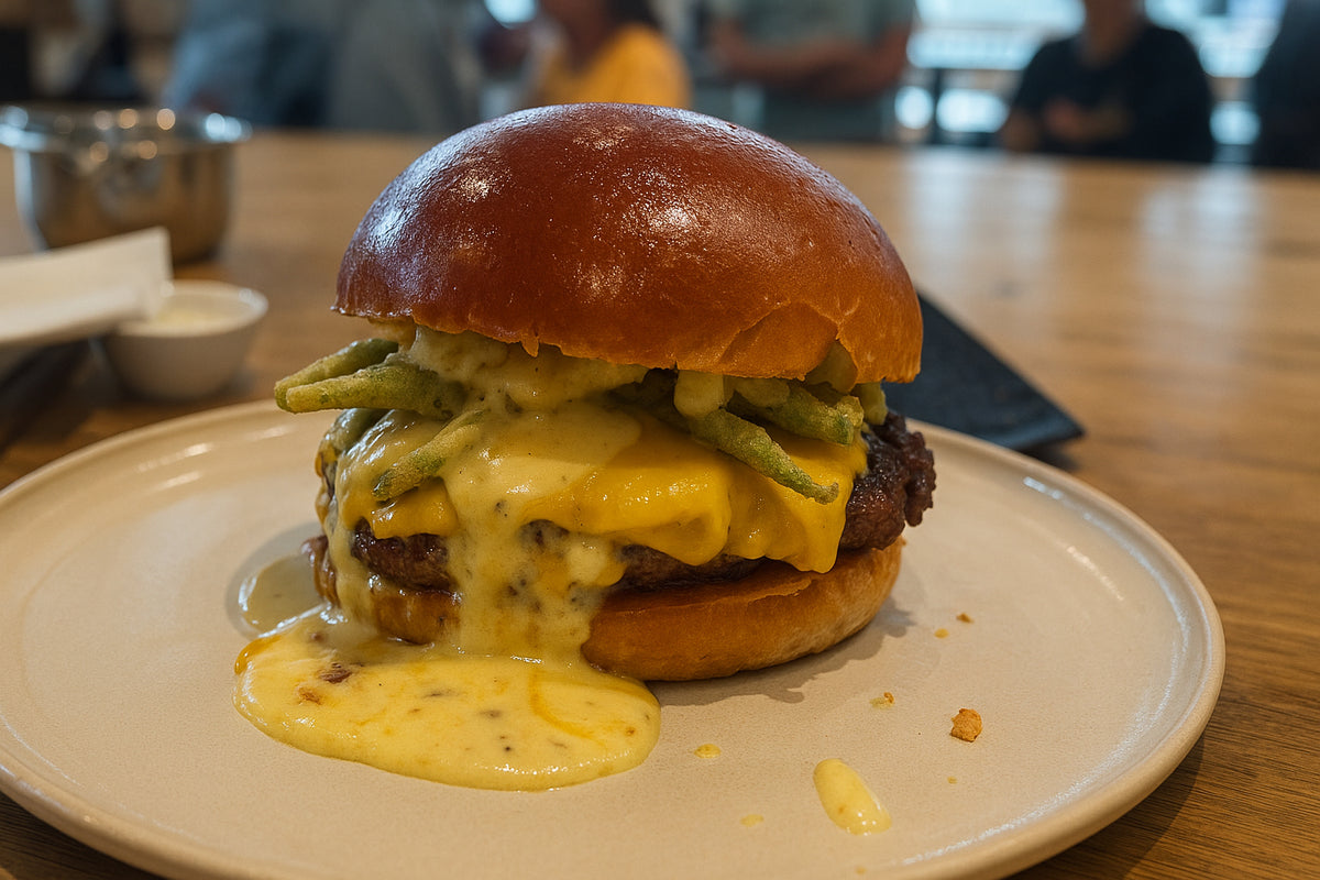 Smashed Burger mit Sauce Hollandaise