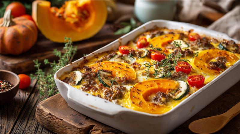 Kürbis-Hack-Auflauf