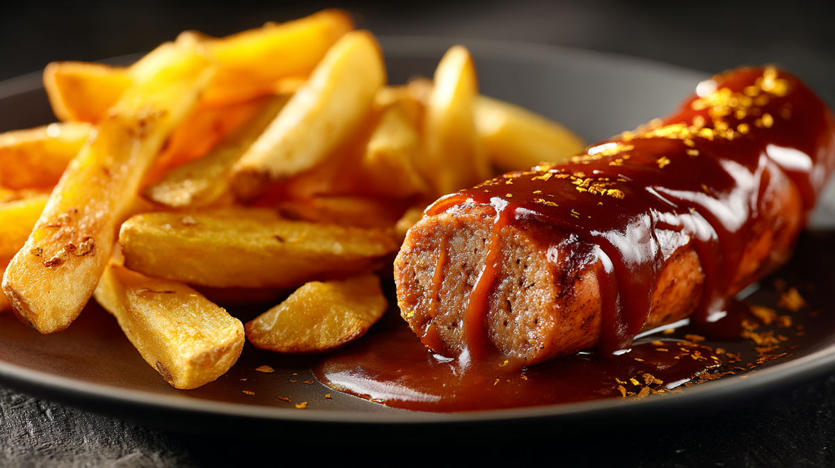 Currywurst mit selbstgemachten Pommes