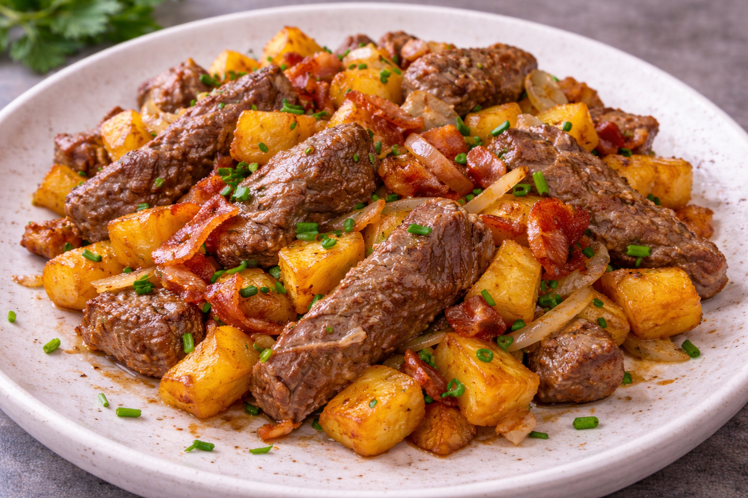 Kartoffel-Rindfleischpfanne