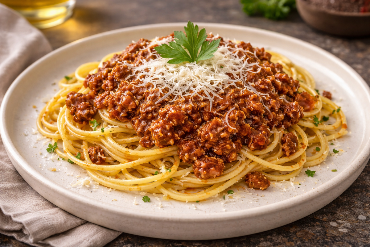 Spaghetti Bolognese in 10 Minuten