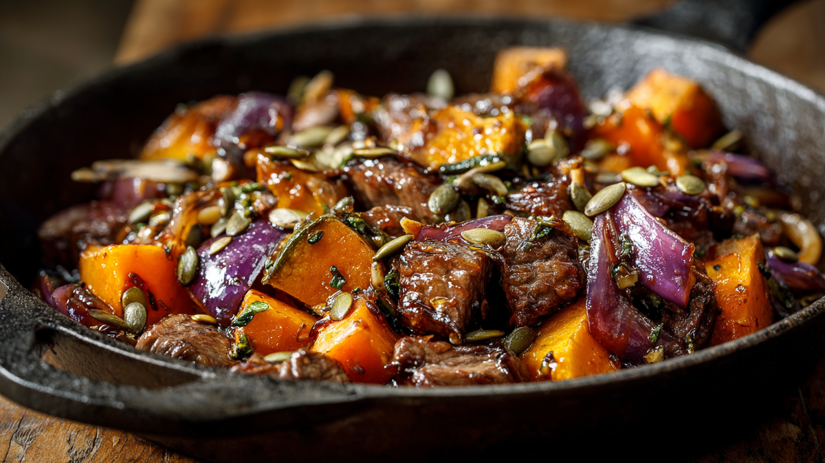 Beef-Kürbispfanne