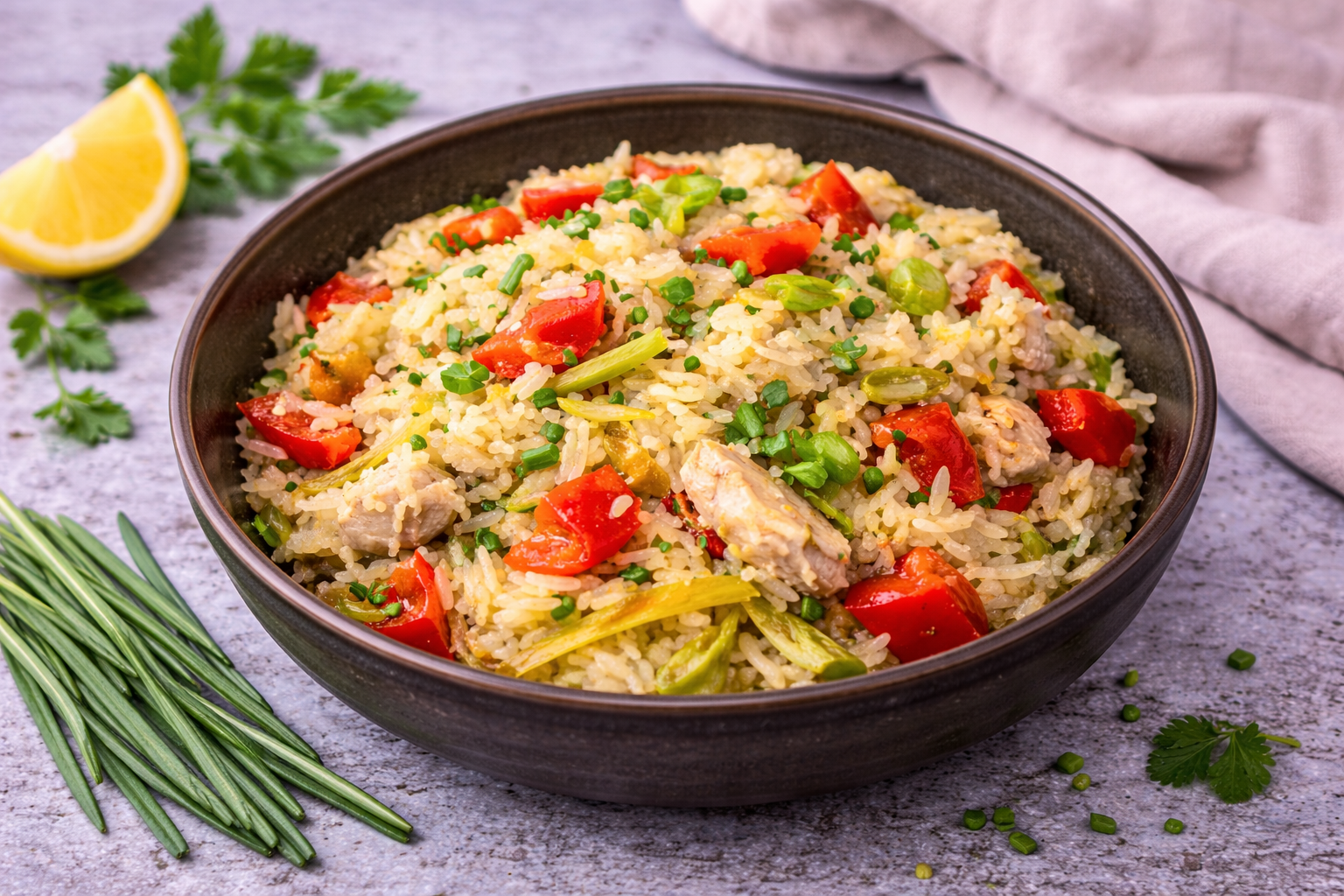 One-Pot-Reis mit Hähnchen und viel Geschmack