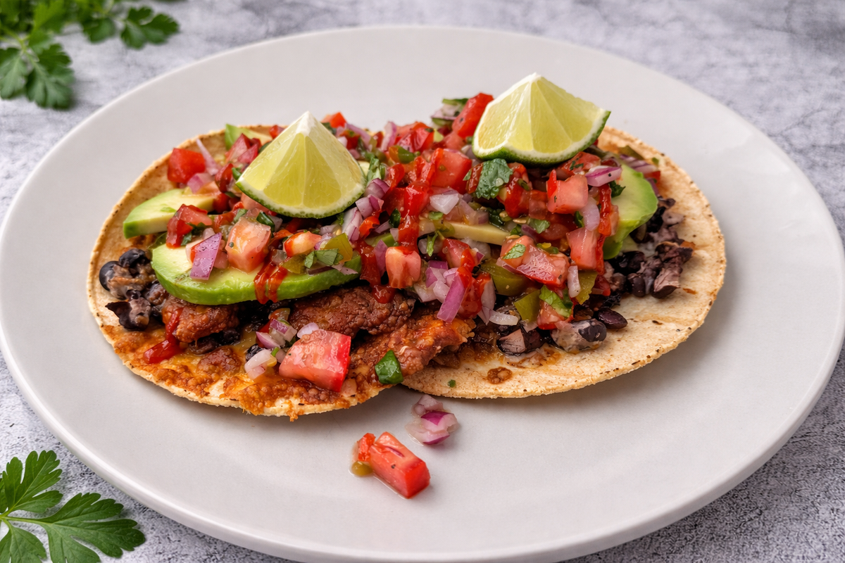 Tostadas mit Salsa aus dem Airfryer