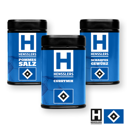 HENSSLERS Stadion-Currywurst Set HSV-Edition