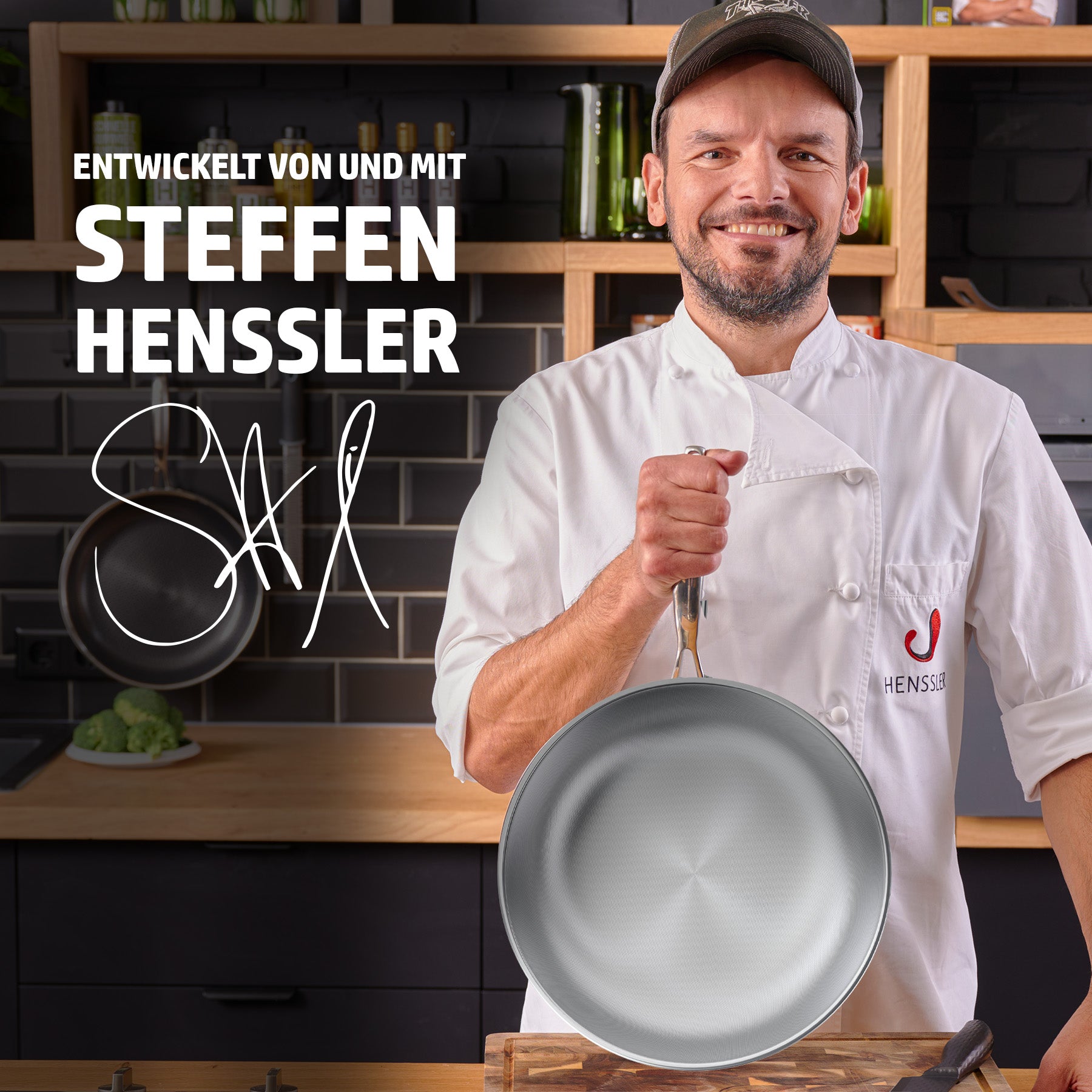 HENSSLERS Wok- und Pfannendeckel 30cm Pfannen HENSSLERS