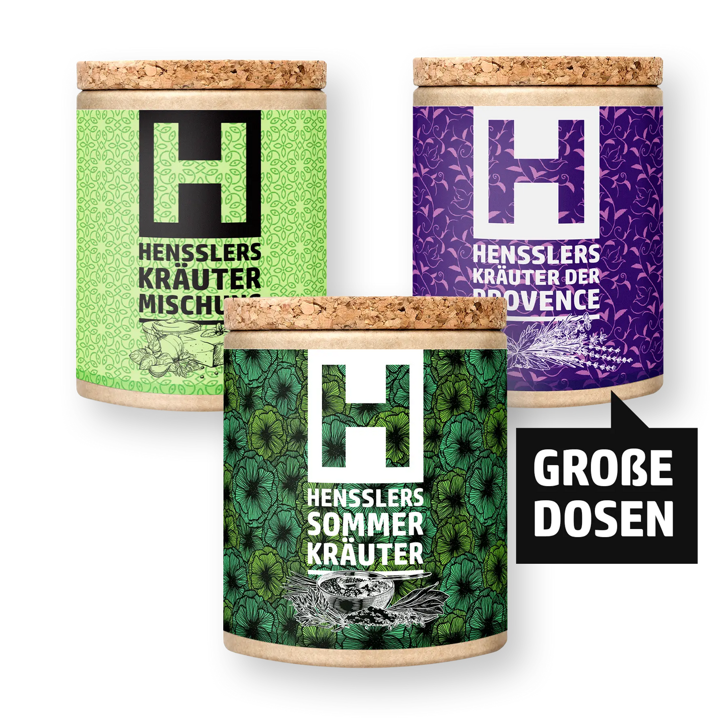 HENSSLERS 3er-Kräutergarten Set Gewürze Hensslers