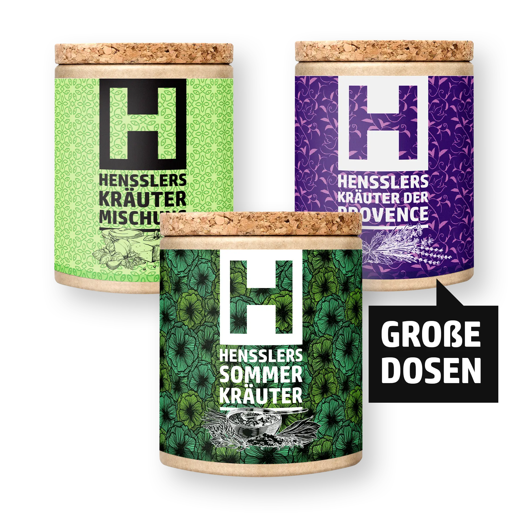 HENSSLERS 3er-Kräutergarten Set Gewürze Hensslers