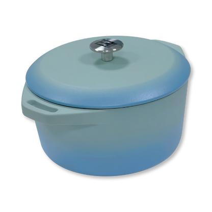 HENSSLERS Gusseiserner Bräter 24cm Küchenzubehör HENSSLERS Blau
