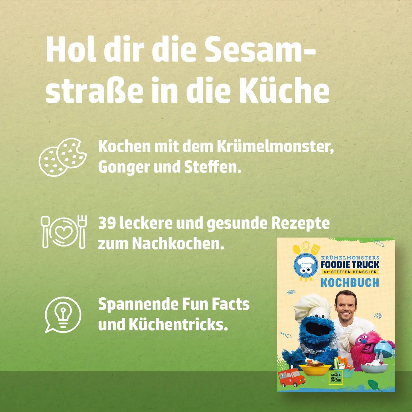 Krümelmonsters Foodie Truck mit Steffen Henssler: Das Kochbuch Kochbücher Hensslers