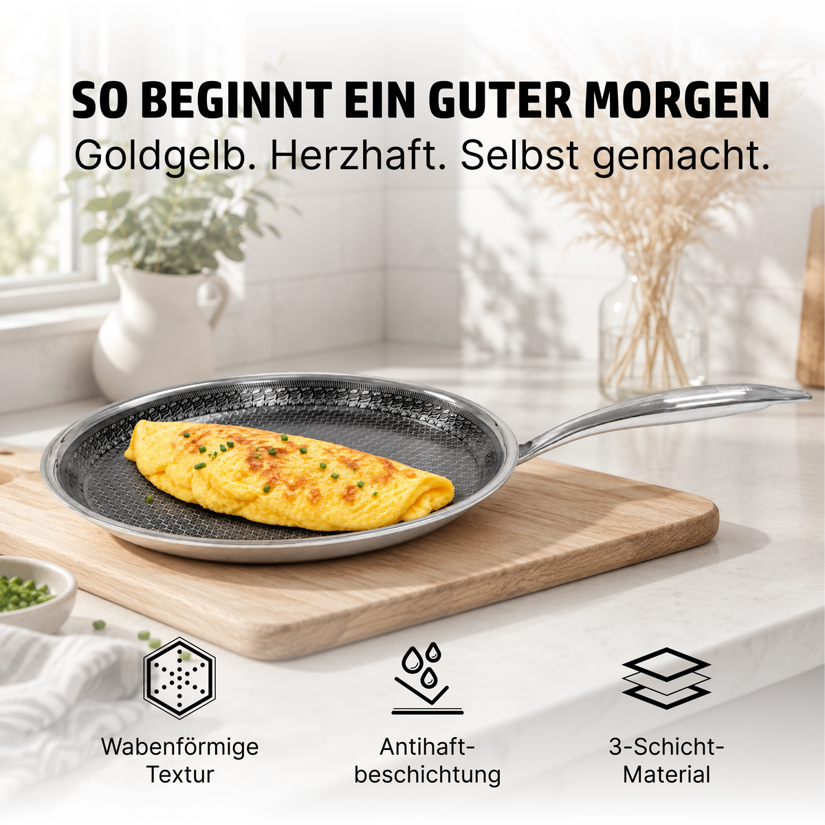 HENSSLERS Crêpe- und Omelett-Pfanne 28cm Pfannen HENSSLERS