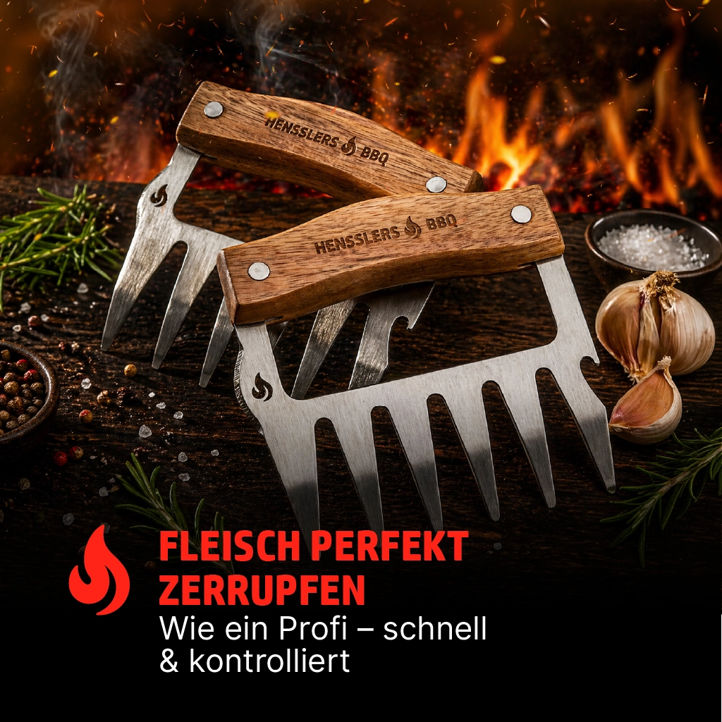 HENSSLERS Fleischkrallen Set Küchenzubehör HENSSLERS