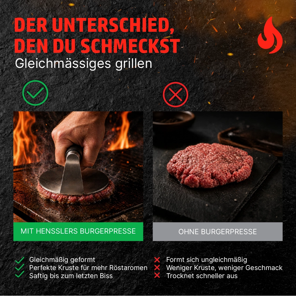 HENSSLERS Burgerpresse Küchenzubehör HENSSLERS