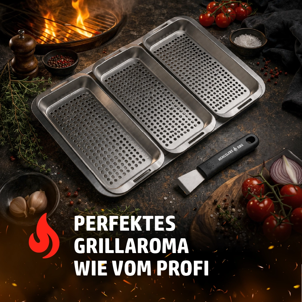 HENSSLERS Grillkorb Set Küchenzubehör HENSSLERS