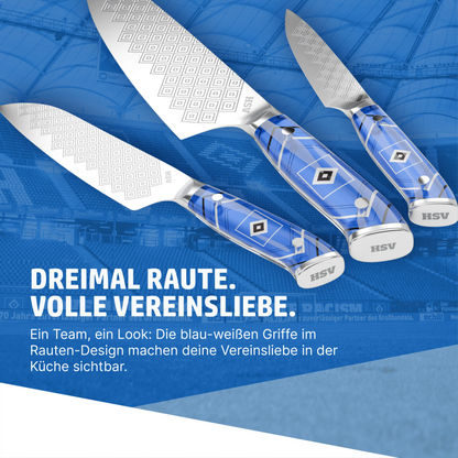 HENSSLERS 3er Messerset HSV-Edition