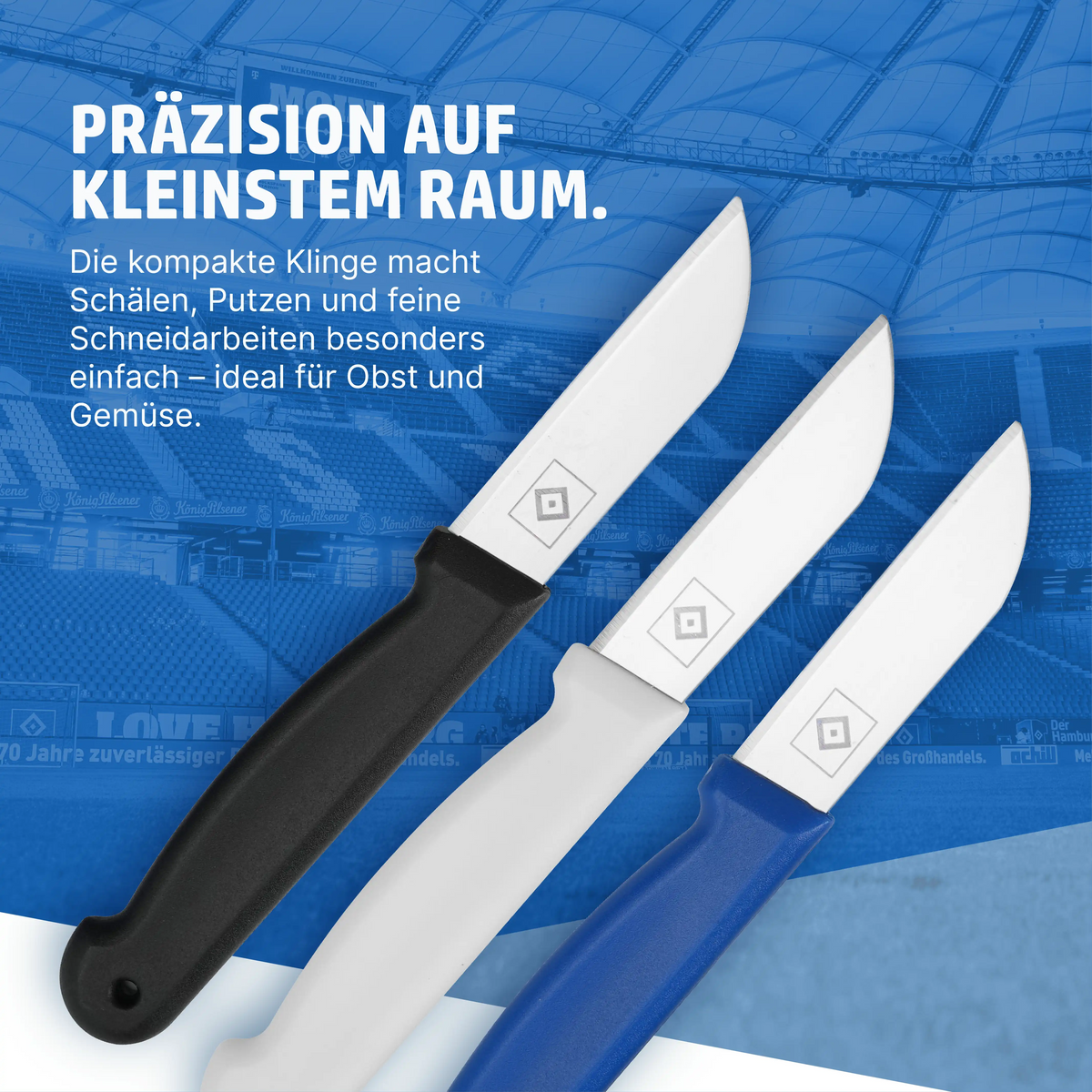HENSSLERS Schälmesser 3er Set HSV Edition Messer HENSSLERS