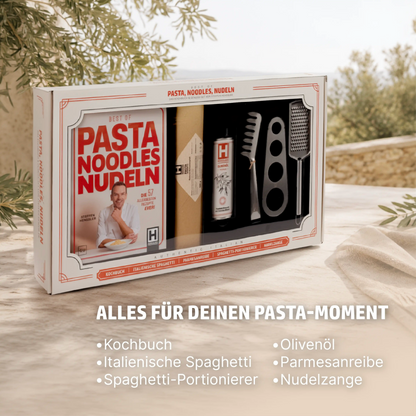 HENSSLERS Pasta-Geschenkset: Kochbuch & Essentials Kochbücher HENSSLERS