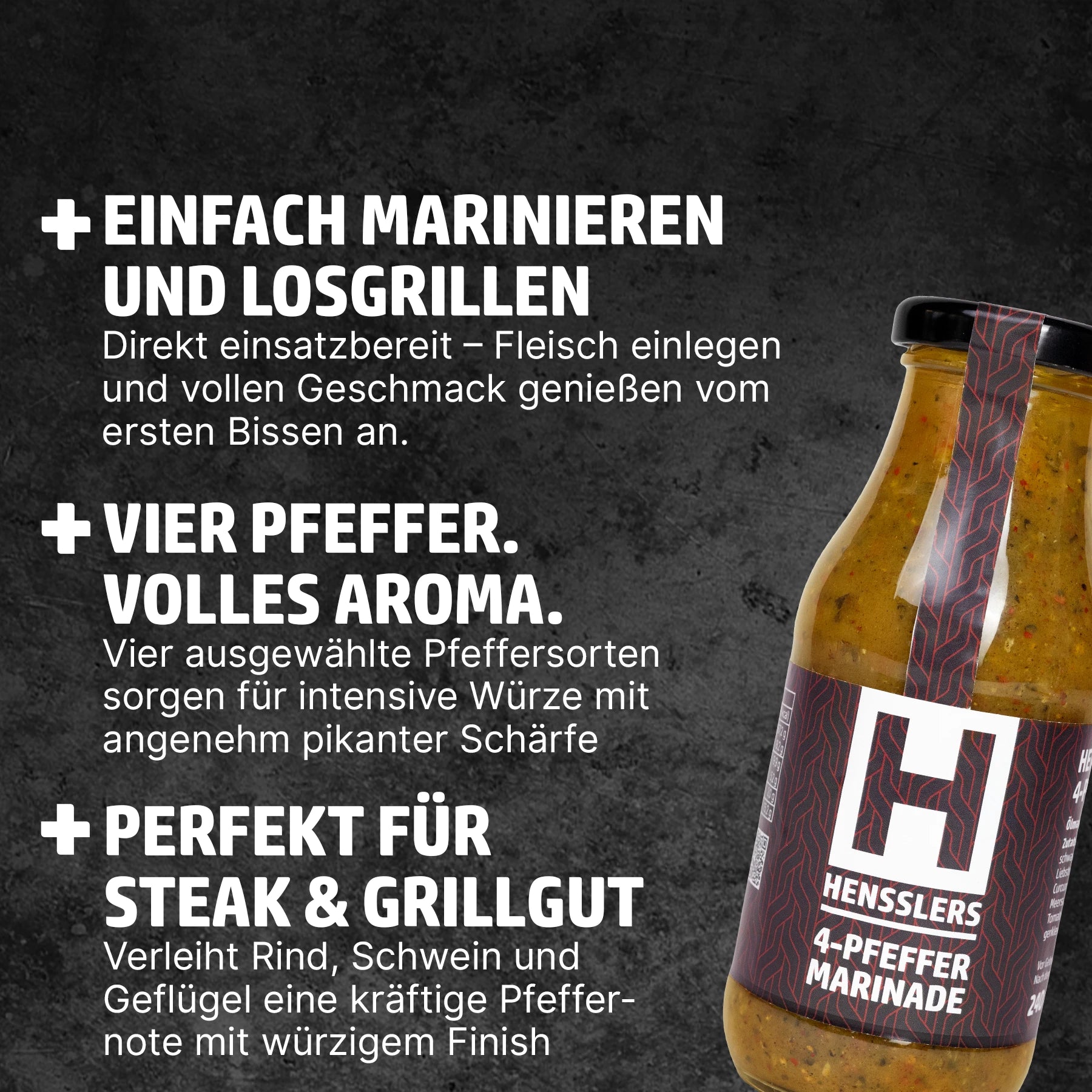 HENSSLERS 4 Pfeffer Marinade Saucen HENSSLERS