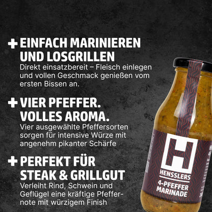 HENSSLERS 4 Pfeffer Marinade Saucen HENSSLERS