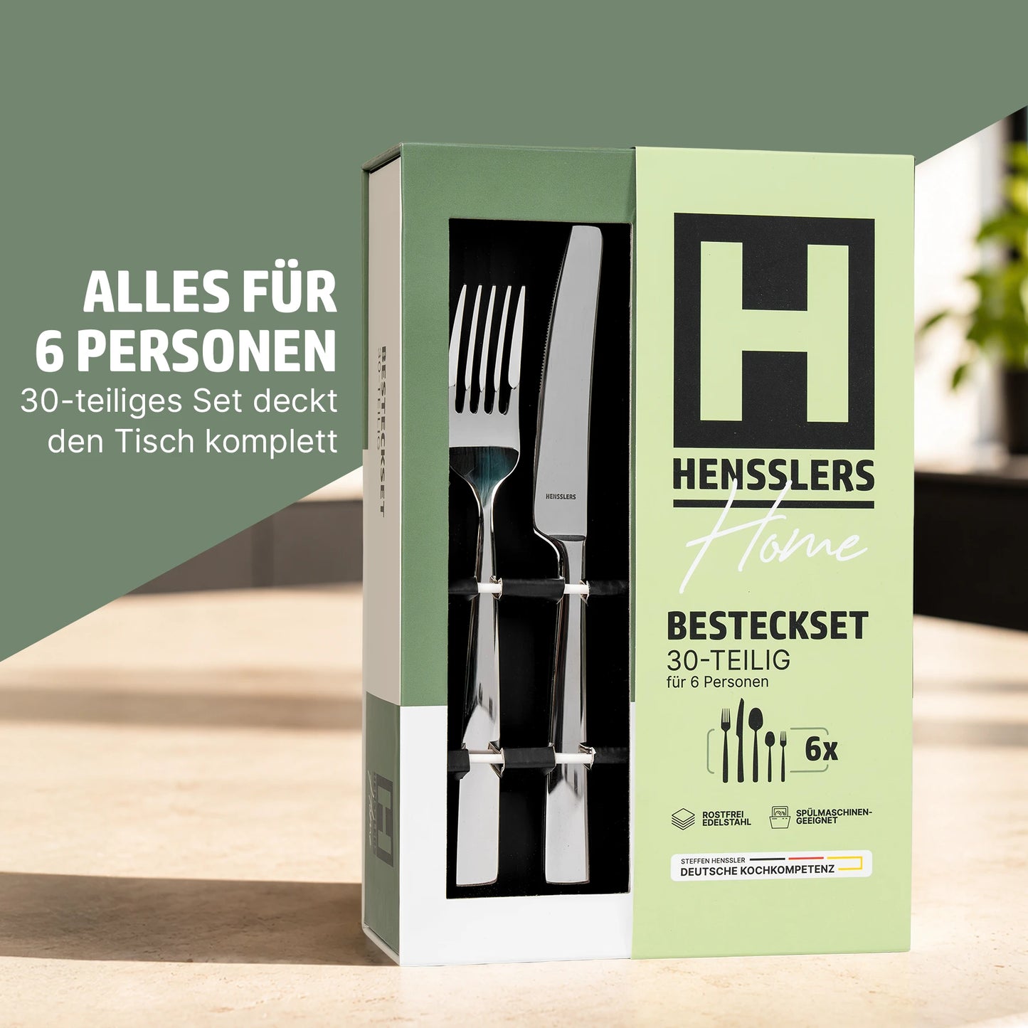 HENSSLERS Besteckset 30-teilig Küchenzubehör HENSSLERS