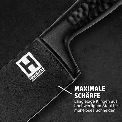 HENSSLERS Black Blade - Kochmesser Messer HENSSLERS