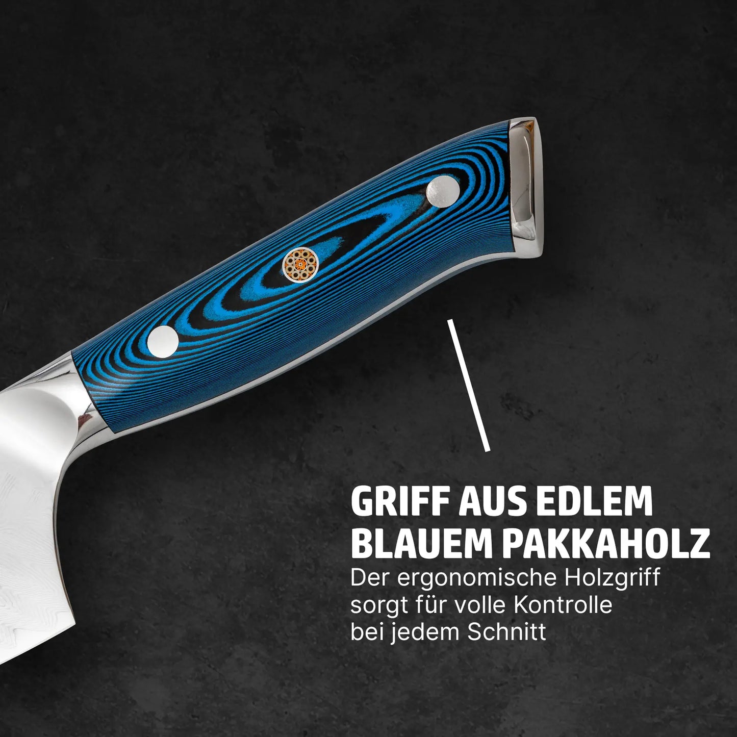 HENSSLERS Damast Messerset - Blue Edition Messer HENSSLERS