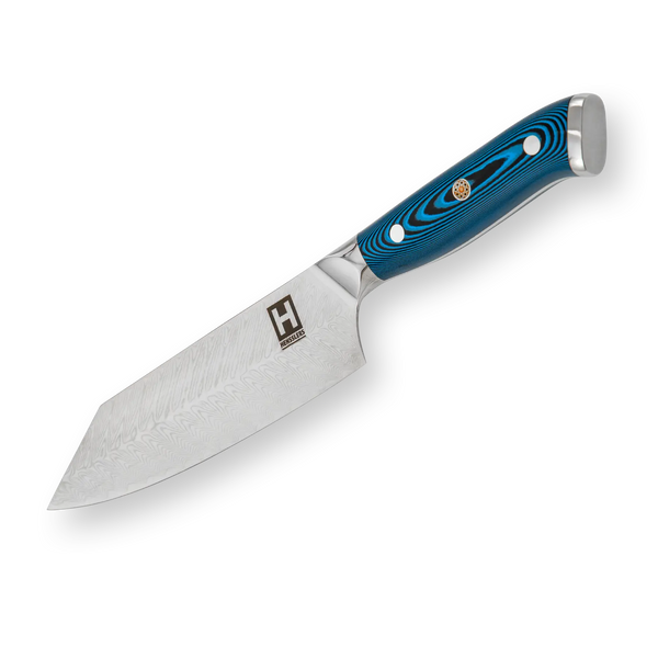 Hensslers Damast Bunka Messer - Blue Edition Messer Hensslers