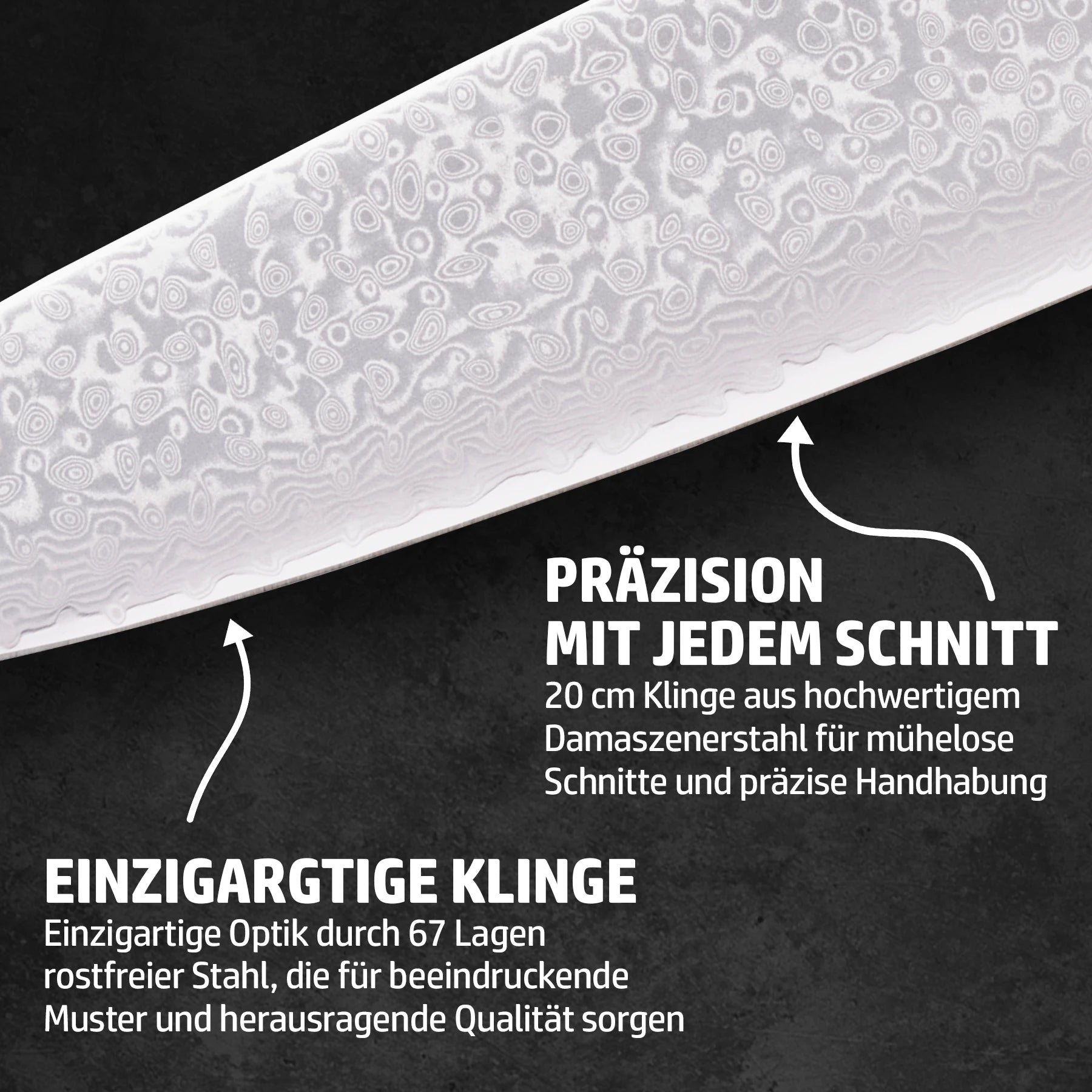 HENSSLERS Damast Messer Messer Hensslers