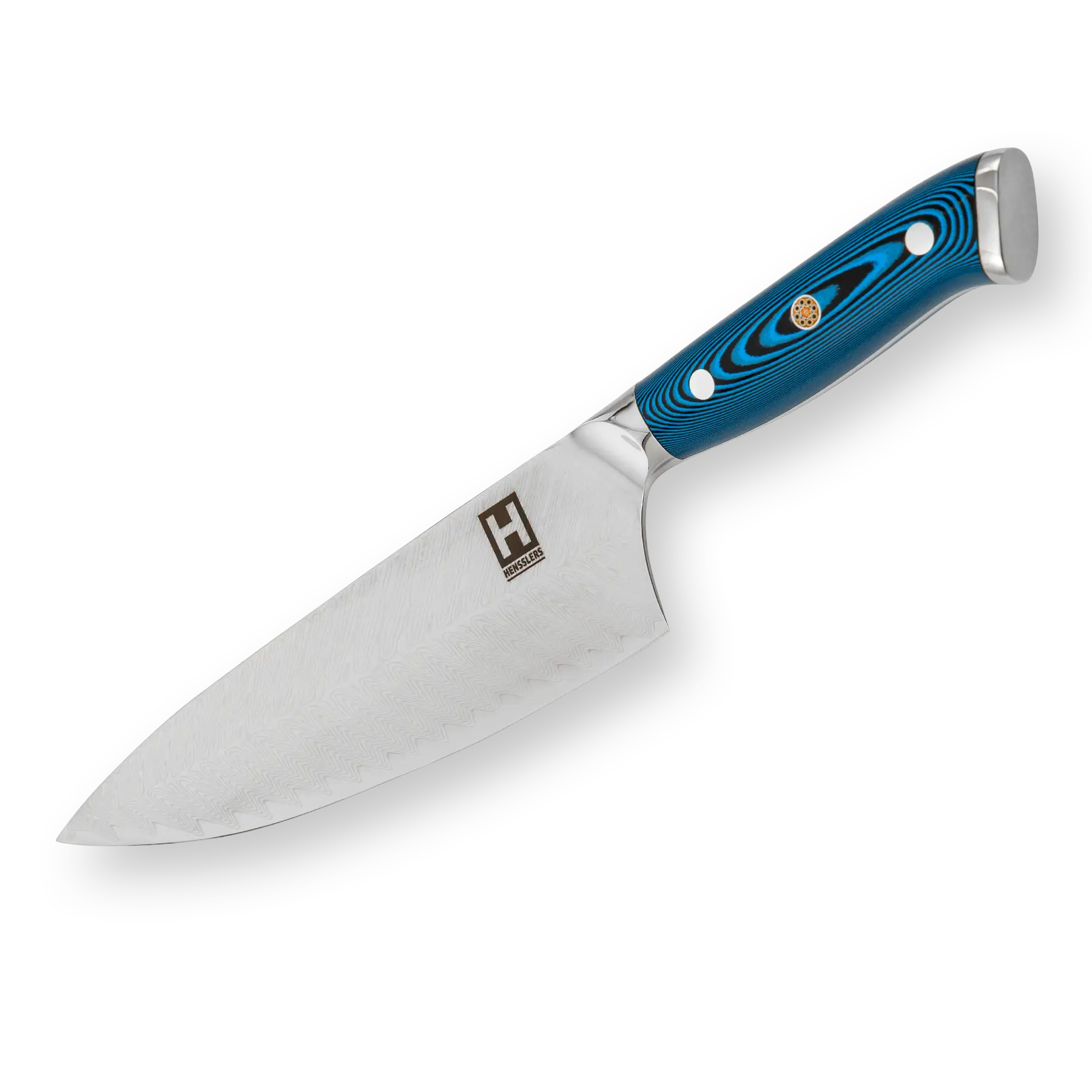 HENSSLERS Damast Kochmesser - Blue Edition Messer Hensslers
