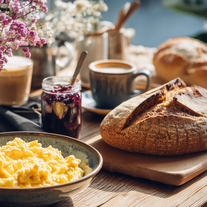 HENSSLERS Frühstücksbrett mit Brotmesser