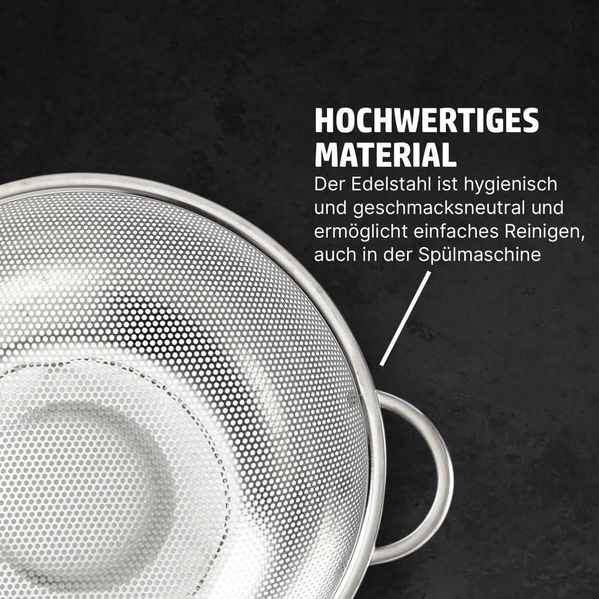 Küchensieb aus Edelstahl » Nudelsieb in modernem Design 🍜 – HENSSLERS