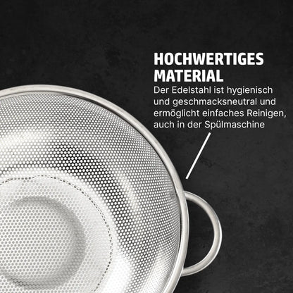 Küchensieb aus Edelstahl » Nudelsieb in modernem Design 🍜 – HENSSLERS