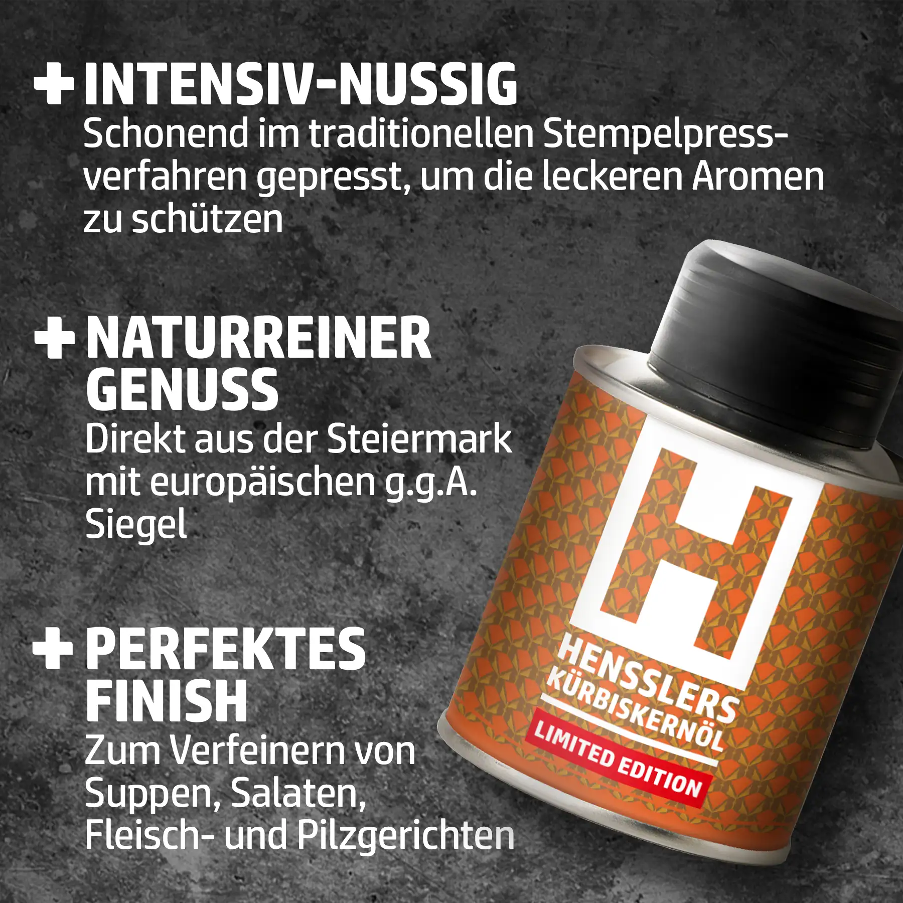 HENSSLERS Kürbiskernöl Öl Hensslers