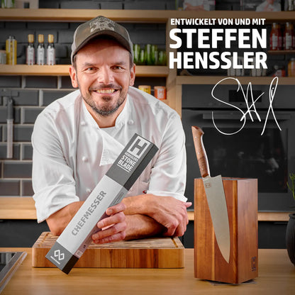 HENSSLERS Schneidebrett & Chefmesser Stoneblade Küchenzubehör Hensslers